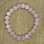 8mm AAA Rose Quartz Gemstone Power Bracelet